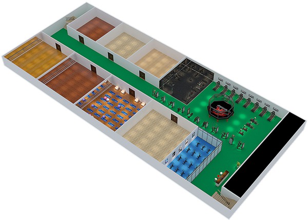 1800平方健身房配置方案-广西huatihui体育健身器材有限公司