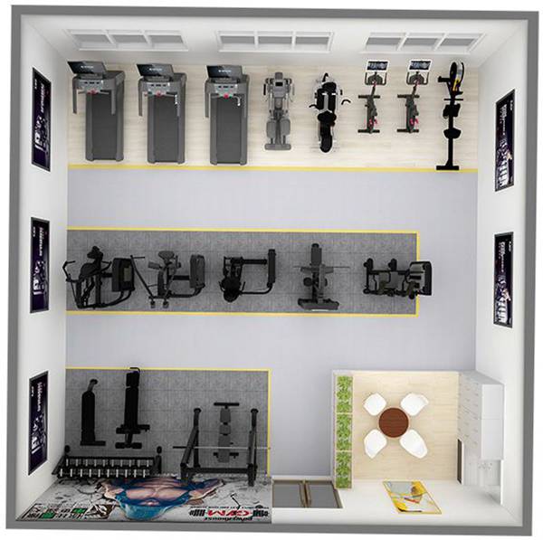 100平方健身房配置方案-广西huatihui体育健身器材有限公司