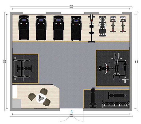 80平方健身房配置方案-广西huatihui体育健身器材有限公司